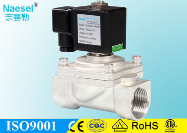Direct Lifting Piston Solenoid Valve 2 Port Teflon Seal 3 / 8" - 2 Inch Size